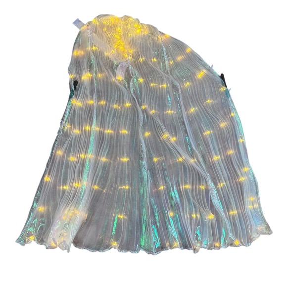 Spirit Whimsical Angel Costume with iMucci LED Wings Medium 8-10 Dress Halo - Picture 8 of 13